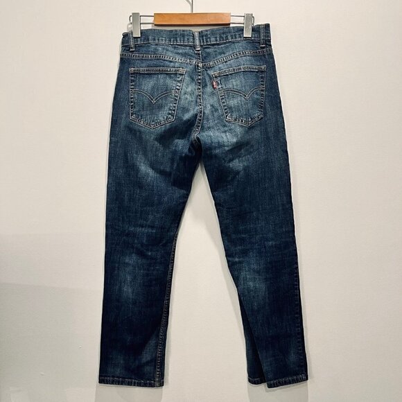 Levi's 541 Athletic Boyfriend Fit High Waist Medium Wash Straight Leg Ankle Crop - Picture 3 of 10